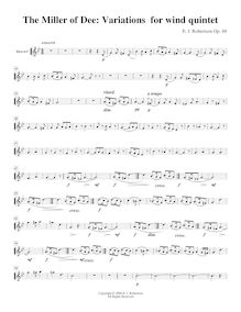 Partition cor, Miller of Dee Variations, C minor, Robertson, Ernest John
