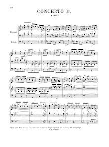 Partition complète, orgue Concerto en A minor, A minor, Bach, Johann Sebastian par Johann Sebastian Bach
