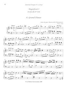 Partition , Grand Choeur - , Petit Plein jeu, Journal d orgue No.9