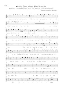 Partition parties complètes (viole de gambe et enregistrement  clefs), Missa Sine Nomine