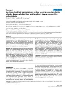 An intensivist-led tracheostomy review team is associated with shorter decannulation time and length of stay: a prospective cohort study