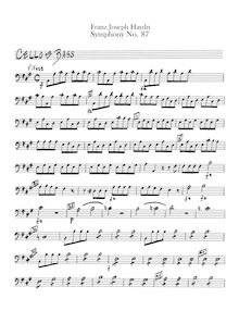 Partition violoncelles / Double Basses, Symphony No.87 en A major