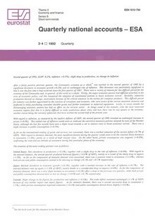 Quarterly national accounts - ESA. 3-4/1992 Quarterly