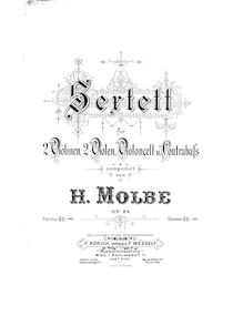 Partition violon I, Sextet pour cordes, D major, Molbe, Heinrich