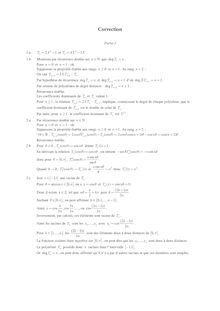 Correction : Algèbre générale, Polynômes de Tchebychev