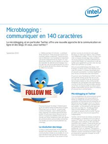Microblogging : communiquer en 140 caractères