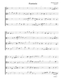 Partition Fantasia, VdGS No. 2 - partition complète (Tr T T B), fantaisies pour 4 violes de gambe