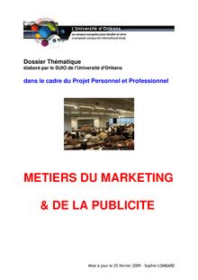 METIERS DU MARKETING & DE LA PUBLICITE