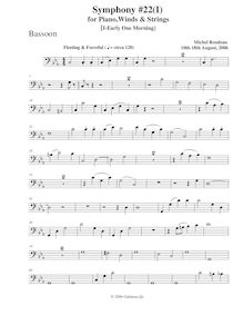 Partition basson, Symphony No.22, C minor, Rondeau, Michel