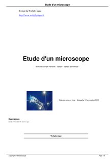 Etude d un microscope