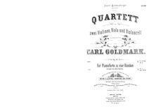 Partition complète, corde quatuor, Op.8, B♭ major, Goldmark, Carl