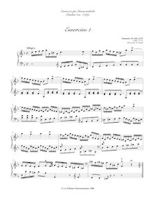 Partition Esserciso 1, Essercizi per Gravicembalo, Lessons for Harpsichord