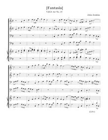 Partition [Fantasia], VdGS No.15 - partition complète (Tr Tr B B O), Airs pour 4 violes de gambe avec orgue
