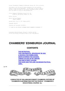 Chambers s Edinburgh Journal, No. 452 - Volume 18, New Series, August 28, 1852