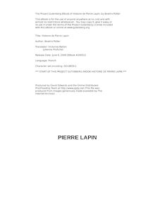 Histoire de Pierre Lapin par Beatrix Potter