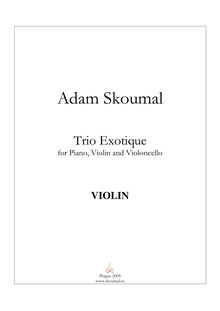 Partition violon, Trio Exotique, Skoumal, Adam