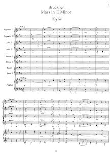 Partition complète, Mass No.2 en E minor, WAB 27, E minor, Bruckner, Anton