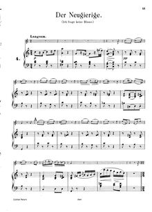 Partition , Der Neugierige (partition de piano), Die Schöne Müllerin, D.795