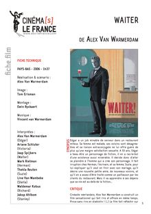 Waiter ! de Warmerdam Alex Van