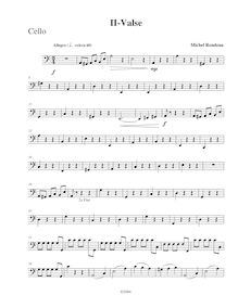 Partition violoncelle,  No.2 en A minor, A minor, Rondeau, Michel par Michel Rondeau