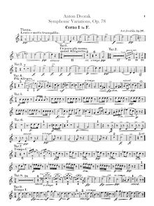 Partition cor 1, 2, 3, 4 (en F), symphonique Variations, Symfonické variace