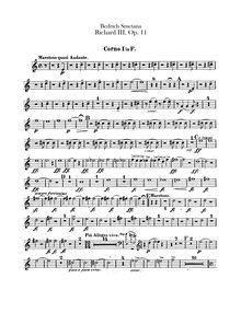 Partition cor 1, 2 (F), 3, 4 (C), Richard III, Smetana, Bedřich