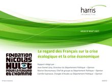 Le regard des Français sur la crise écologique et la crise économique. : Rapport
