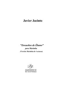 Partition Marimba score, Ebony Dreams, Jacinto, Javier