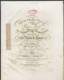 Partition complète, 2 Fantasies on Themes from  Le Nozze di Figaro  par Ferdinand Ries