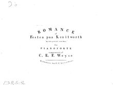 Partition Romance: Hyrden græsser sine Faar, Festen påa Kenilworth par Christoph Ernst Friedrich Weyse