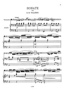 Partition complète, violoncelle Sonata, Sonata for Cello and Basso
