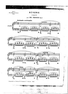 Partition complète, Reverie, Op.5, Tausig, Carl