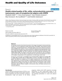 Health-related quality of life, utility, and productivity outcomes instruments: ease of completion by subjects with COPD