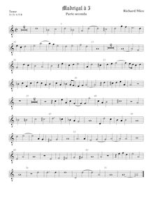 Partition ténor viole de gambe 2, octave aigu clef, Latral, Parte seconda