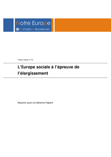 L Europe sociale à l épreuve de l élargissement