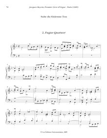 Partition , Fugue-Quatuor, Oeuvres complètes d orgue, Boyvin, Jacques
