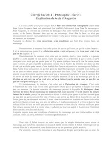 Corrigé bac 2014 (Pondichéry) - Série L - Philo - Explication du texte de Saint Augustin