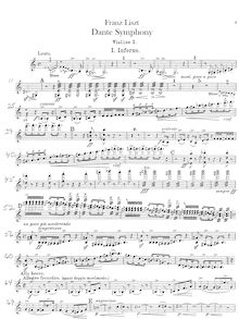 Partition violons I, Dante Symphony, Eine Symphonie zu Dante’s Divina Commedia / A Symphony to Dante’s Divine Comedy
