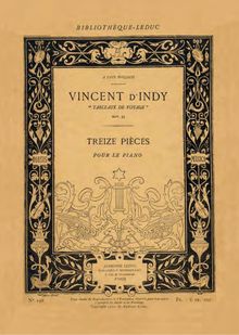 Partition complète, Tableaux de voyage, Op.33, Indy, Vincent d 