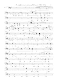 Partition basse , partie, Musica Dei donum optimi, Lassus, Orlande de par Orlande de Lassus