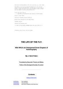 The Life of the fly; with which are interspersed some chapters of autobiography