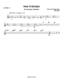 Partition Alto Saxophone 2 (en E♭), Hymn to Wikipedia, D major, Matthews, John-Luke Mark