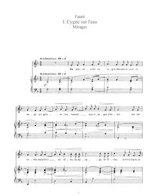 Partition complète, Mirages, Op. 113, Fauré, Gabriel