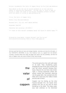 The Valor of Cappen Varra