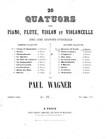 Partition de piano, quatuor No.11, Motifs de  Beatrice di Tenda 