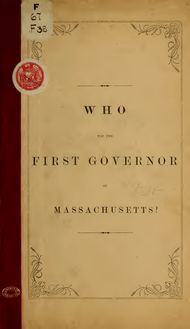 Who was the first governor of Massachusetts?