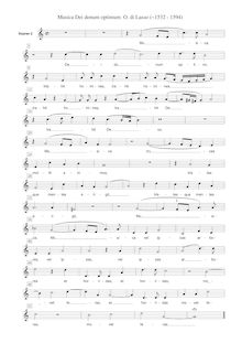 Partition Soprano 2 , partie, Musica Dei donum optimi, Lassus, Orlande de par Orlande de Lassus