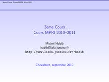 3ème Cours   Cours MPRI 2010–2011