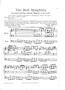 Partition Overture - retitled cloche Symphony, Verse Anthem: Rejoice en pour Lord Alway, Z.49