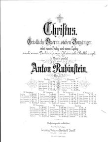 Partition Scenes 1-2, Christus, Op.117, Rubinstein, Anton